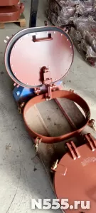 Люк судовой овальный на барашках (плоское полотно)