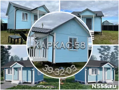 Маленький дачный домик 6х4 с санузлом - Каркас-58